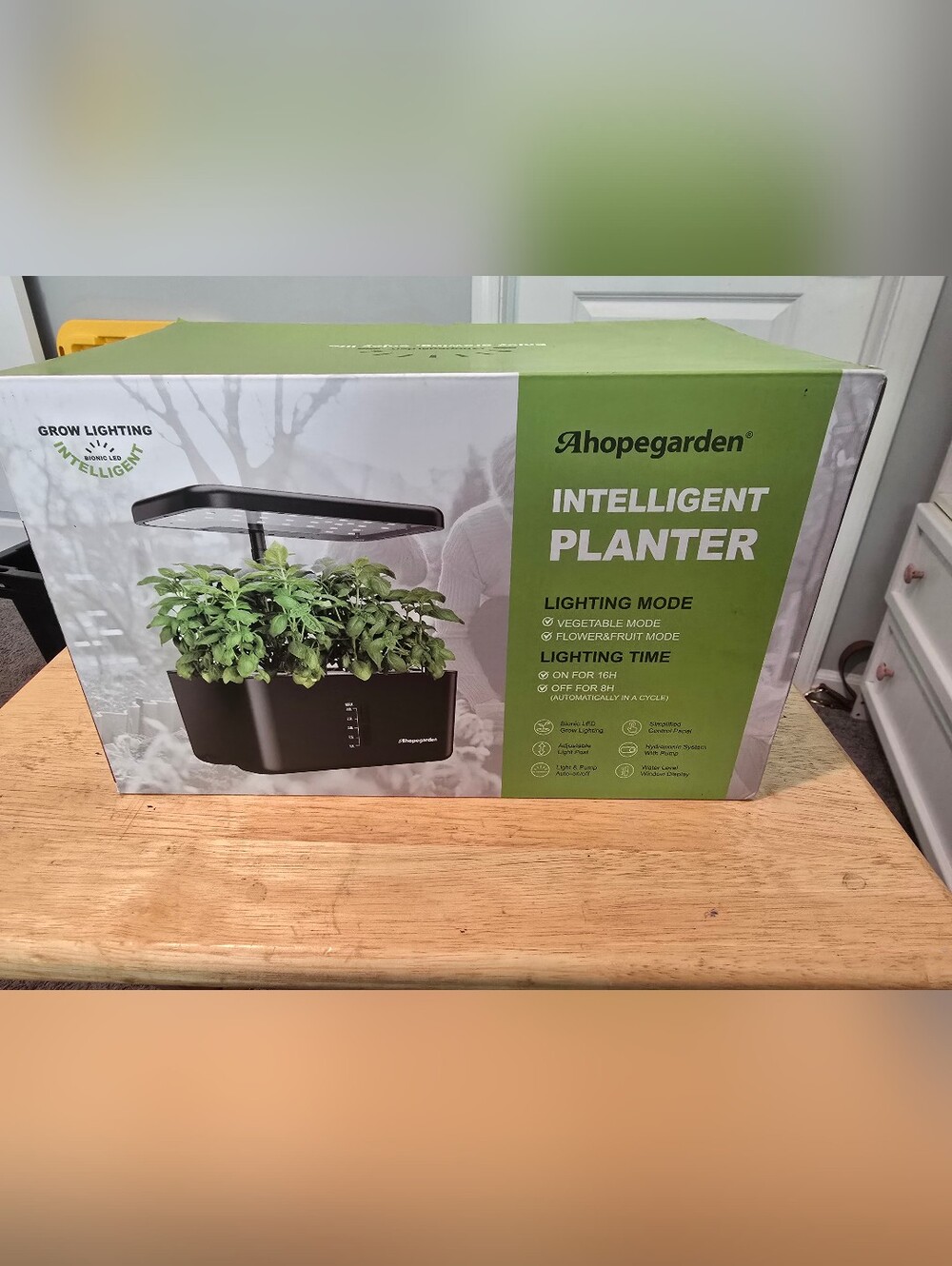 Indoor Hydroponics Growing System Herb LED Grow Light Garden Starter Kit